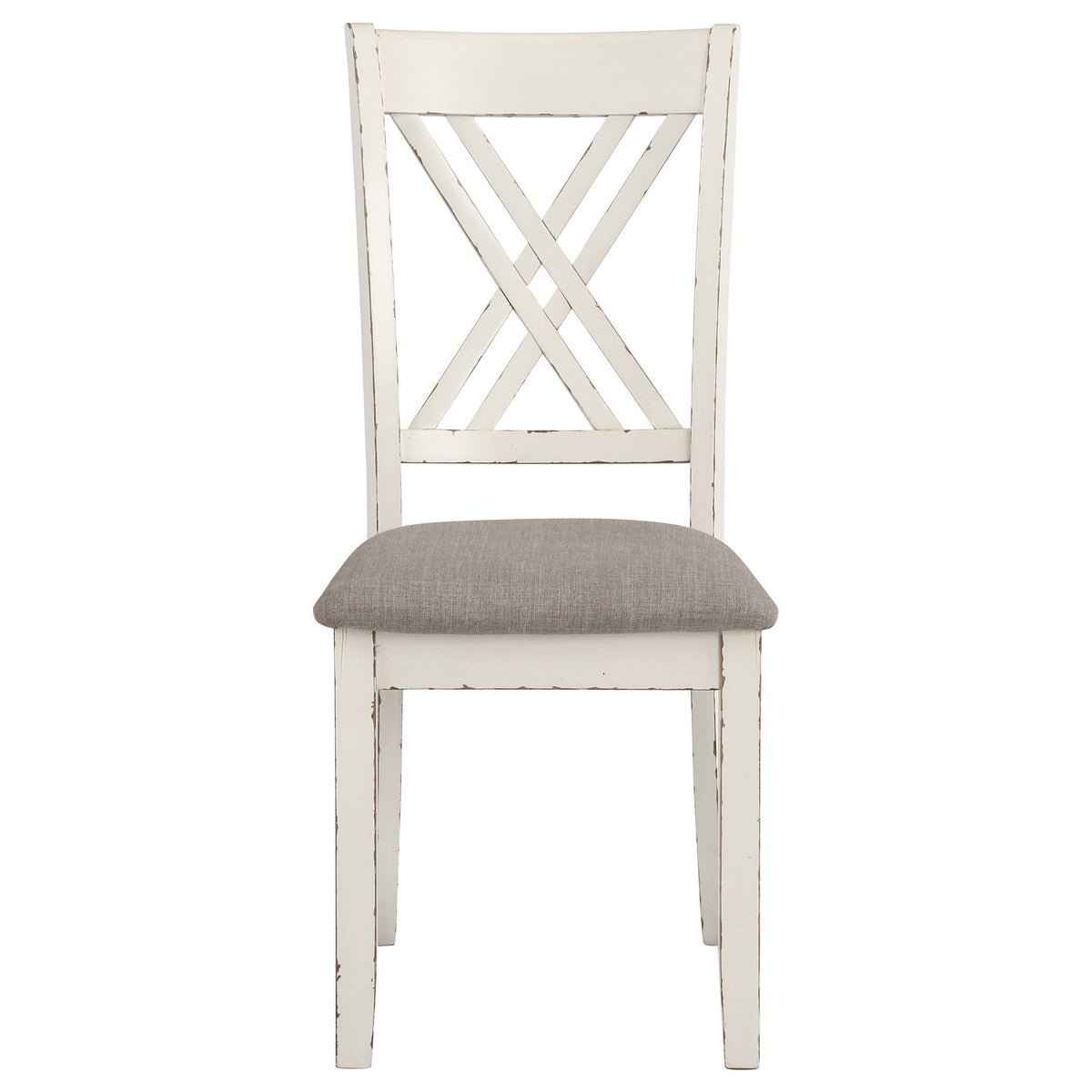 Ebers - 7 Dining Set With 2 Tone Upholstered Chairs - Vanilla White