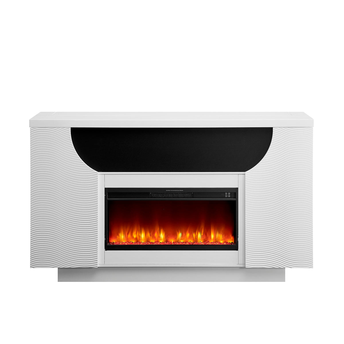 Aurora - Fireplace TV Lift With Adjustable Temperature And LED Colors - White