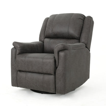 Contemporary Glider Recliner With Swivel Function