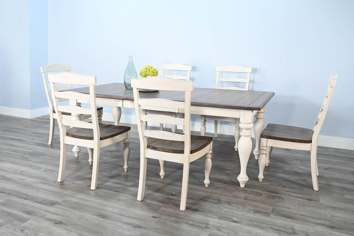 Carriage House - Pasadena Rectangular Dining Table With Extensions - Buckskin / Marble White