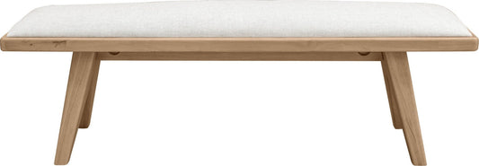 Sumire - Upholstered Bench - Ginger And Natural Linen
