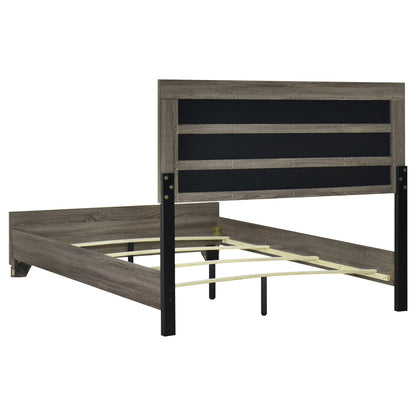 Funston - Panel Bed With Upholstered Headboard