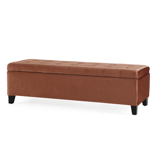 Wendover - Elegant Tufted Storage Bench With Lift-Up Top And Birch Wood Legs