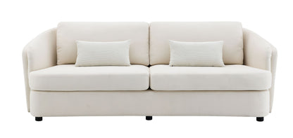 Mariko - 3 Piece Living Room Set Sofa Loveseat Chair - Beige