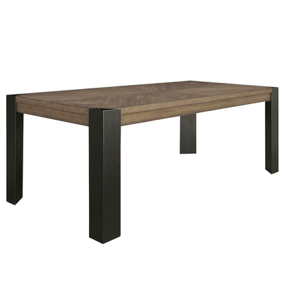 Cedar Fork - Dining Table With 6 Ladderback Chairs - Smoked Arabica