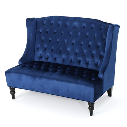 Nurturing - Upholstered Loveseat With Wing Back And Diamond Tufting
