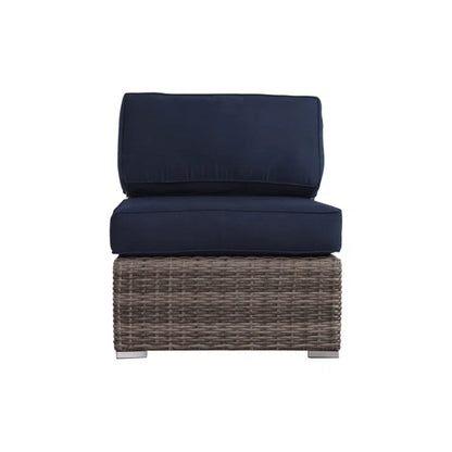 Rattan 4 Person Outdoor Seating Group With Cushions - Gray Mix
