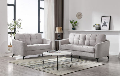 Callie - Living Room Sofa, Loveseat (Set of 2) - Light Gray