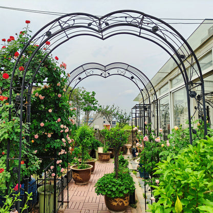 Metal Garden Arch Assemble Freely With 8 Styles Garden Arbor Trellis Climbing Plants Support Rose Arch