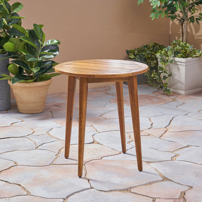 Stamford - Modern Outdoor Bistro Table With Water Resistant - Teak