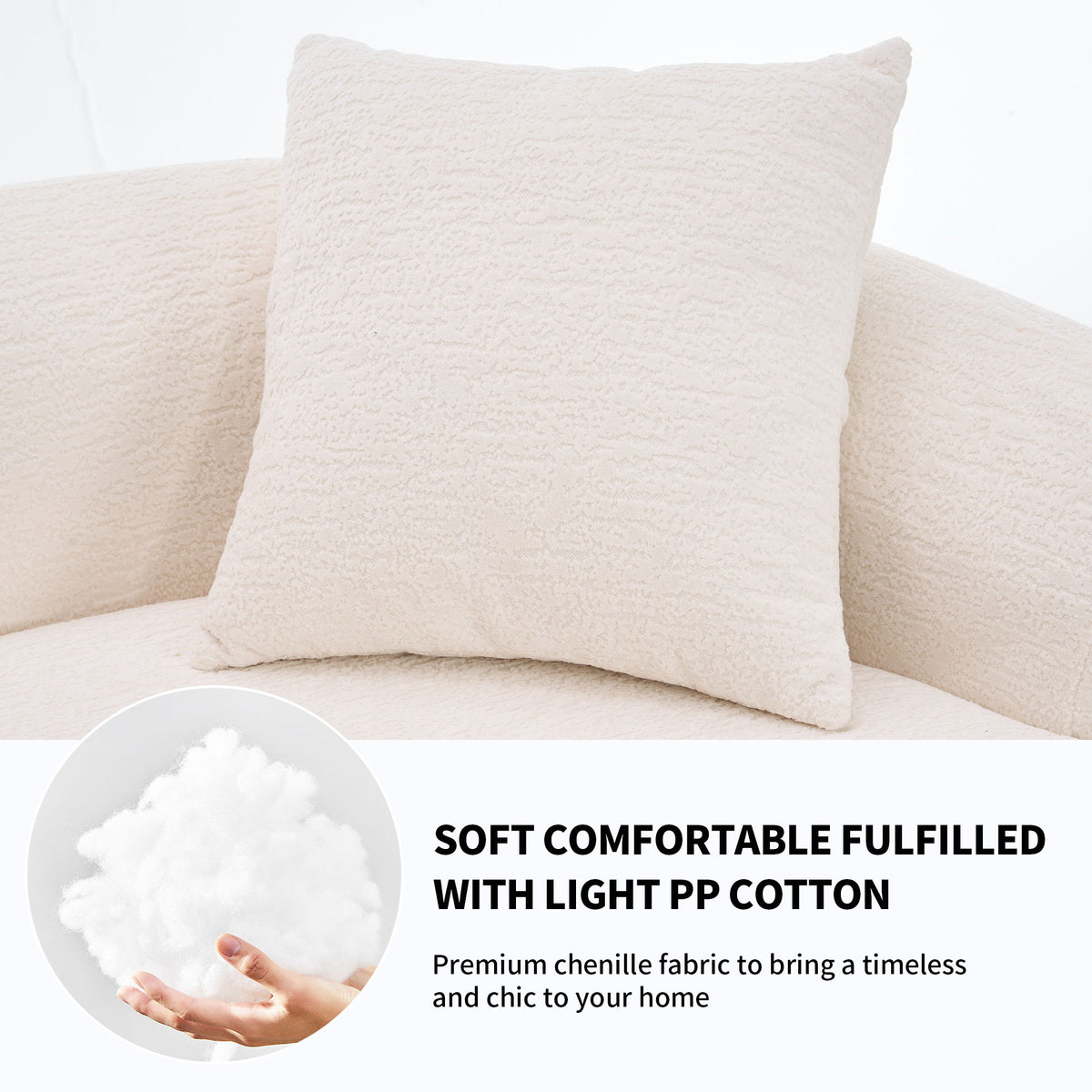 4 Seater Sofa With Fabric, 30D, 60 Hardness Full Sponge, 4 Pillow For Living Room, Home Furniture Sleeper Sectional Sofa For Apartment