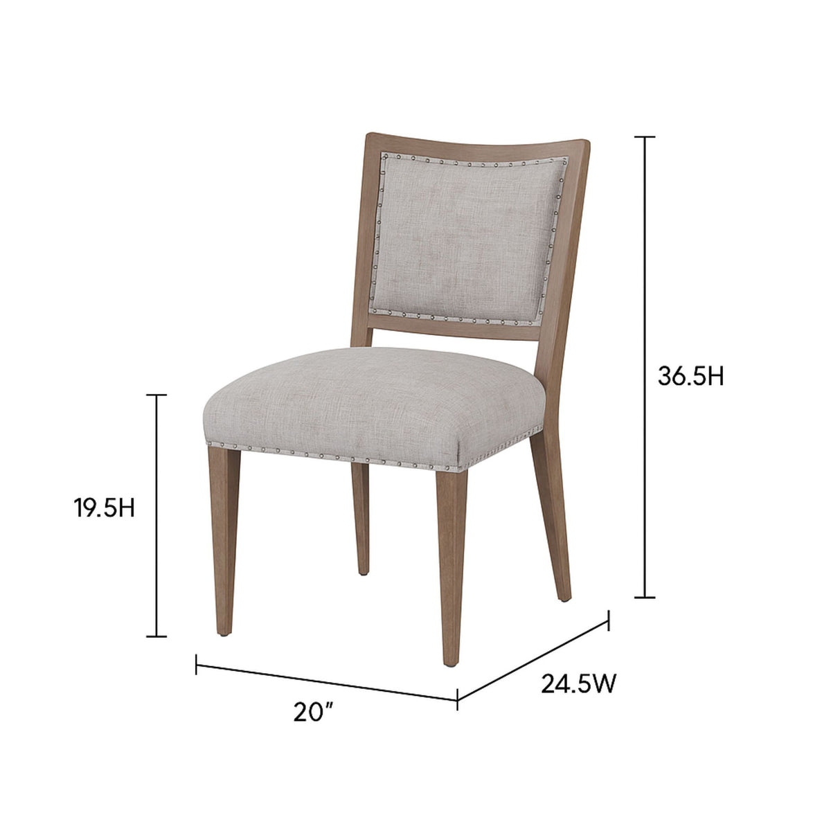 Oversized Side Dining Chair (Set of 2) - Sand
