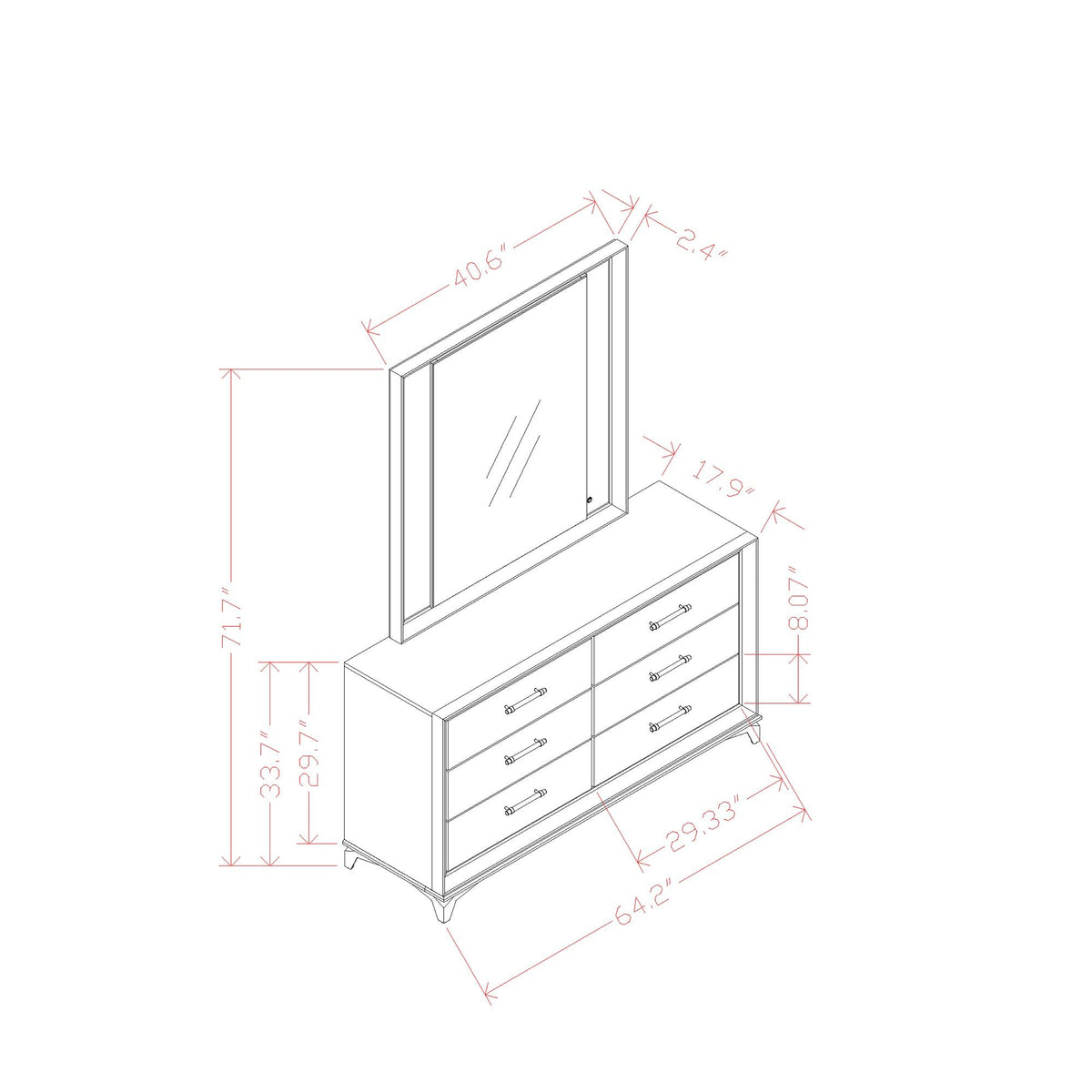 Star - Dresser - White