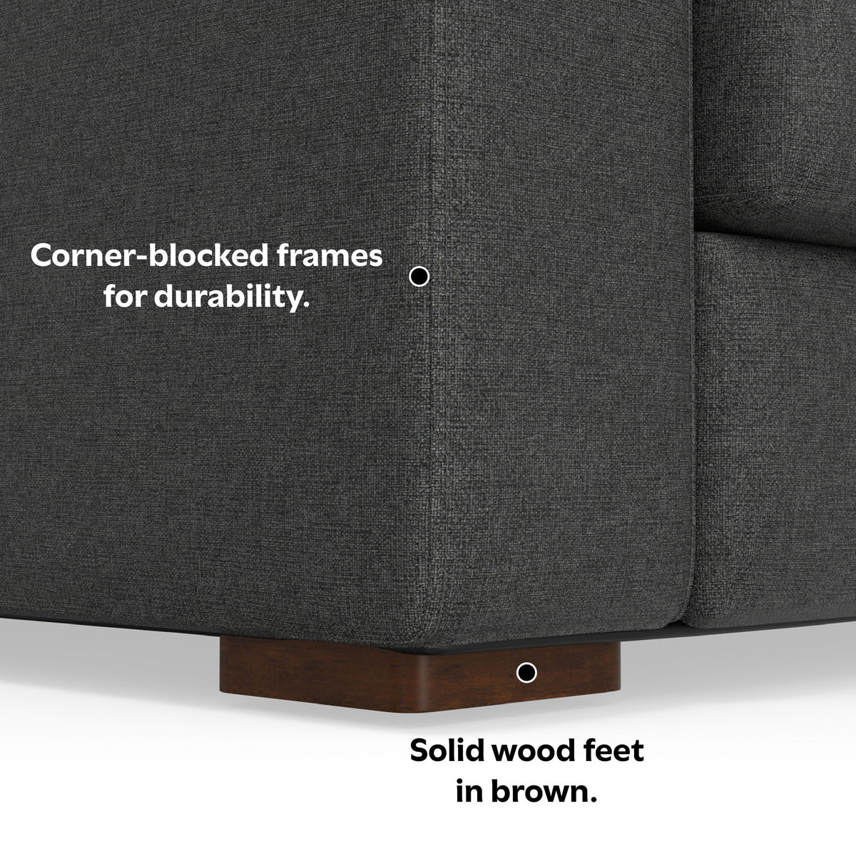 Charlie - Upholstered Deep Seater Sectional Sofa