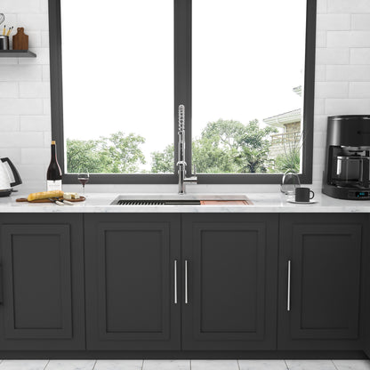 Single Bowl, Undermount Workstation, Kitchen Sink With Accessories