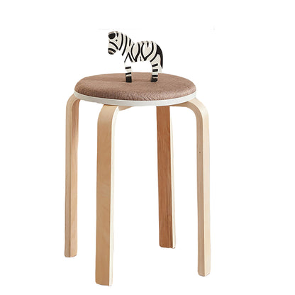 Stackable Round Backless Stools (Set of 4)