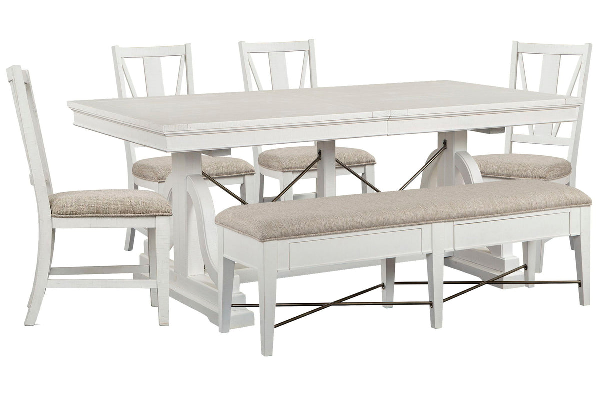 Heron Cove - Extendable Trestle Dining Table Set