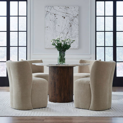 Accent Dining - Dining Chair With Casters Accent