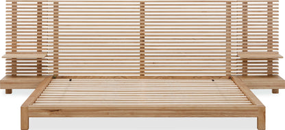Tanner - Solid Ash Wall Bed With Integrated Nightstands