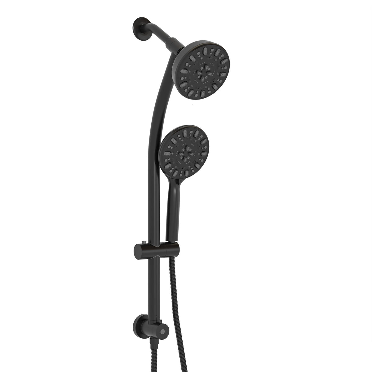 Multi Function Dual Shower Head Shower System With 4.7" Rain Showerhead, 7 Function Hand Shower, Adjustable Slide Bar
