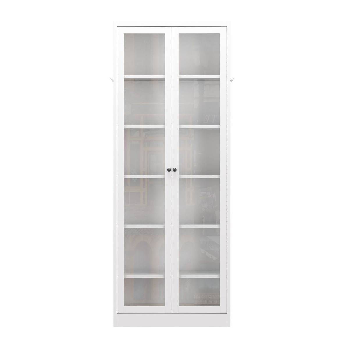 Industrial Metal Kitchen Pantry Cabinet With Adjustable Shelves - White
