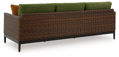 Horizon Hall - Sofa With Cushion - Brown / Green