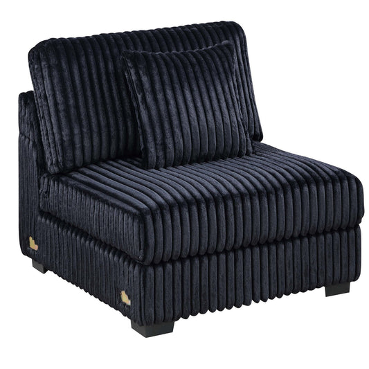 Armless Chair With Pillow, Living Room Furniture