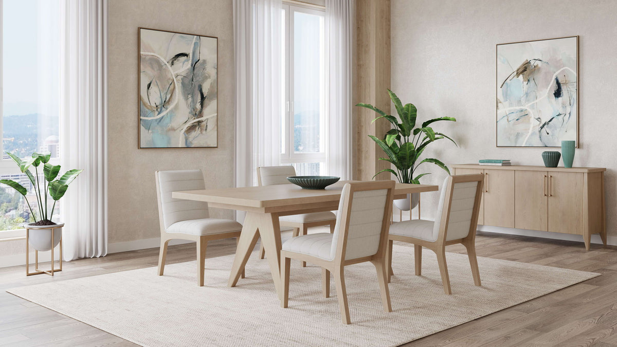 Sumire - Ash Wood Rectangular Extension Table - Ginger