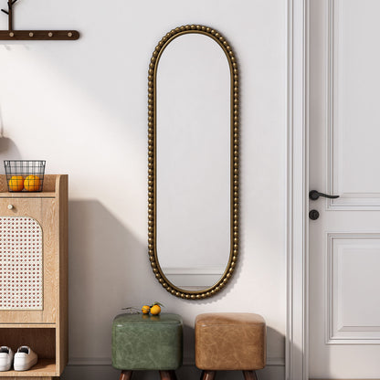 Oval Retro Mirror, Wall Hanging Mirror For Living Room