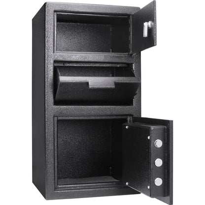 Large Locker Depository Safe With Digital Keypad 0 72 0 78 Cubic Ft - Black