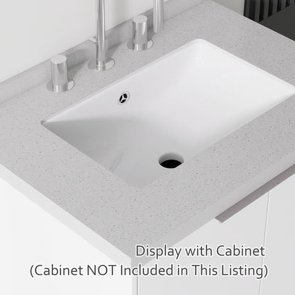 Basin Sink With 2" Thick Rim, Triple Faucet Holes, Sink Only
