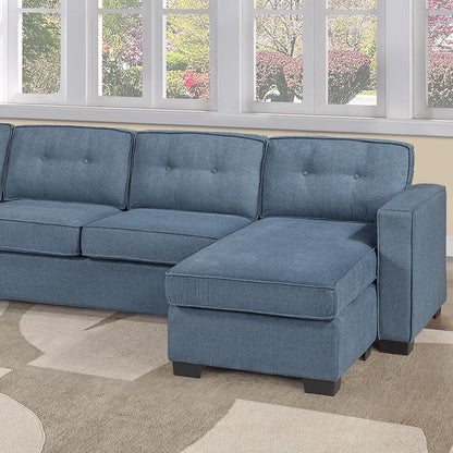Reversible Chaise U - Sectional Couch, Living Room 3 Piece Set