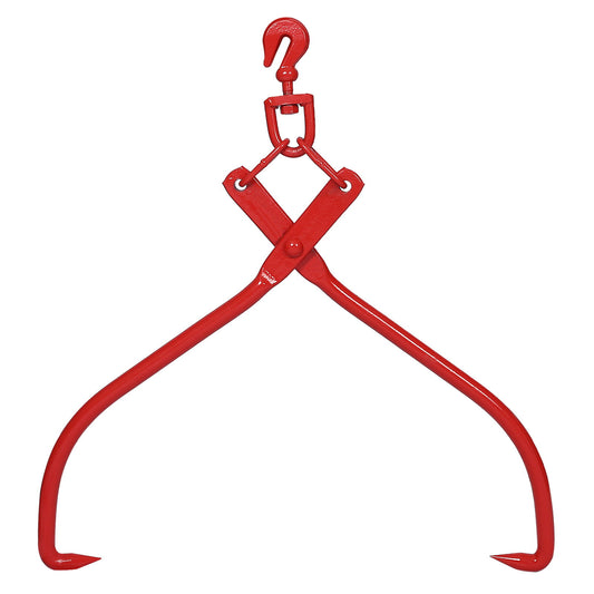 Heavy Duty Log Lifting Tongs Grapple Timber Claw - Red