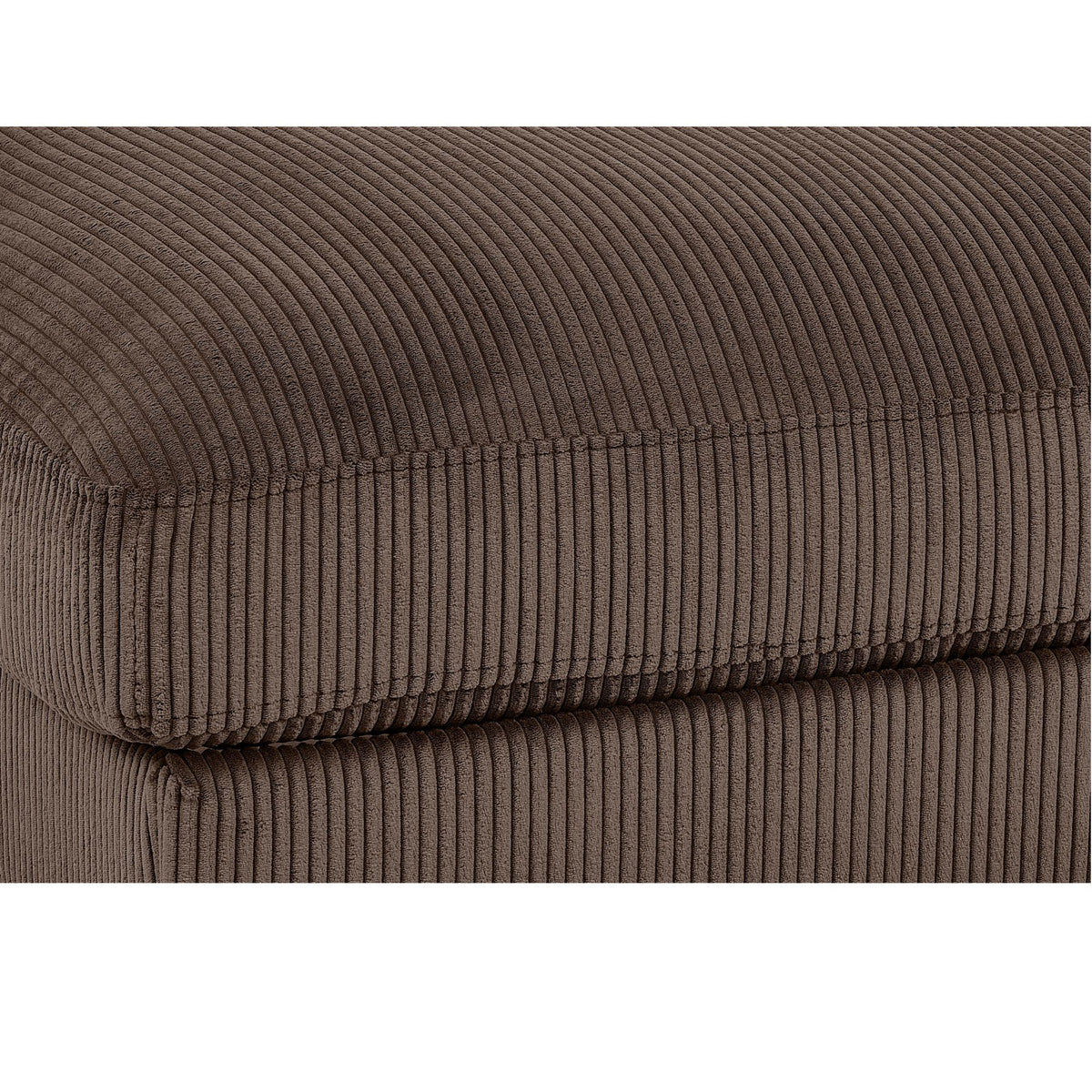 Upholstered Rectangle Ottoman - Brown