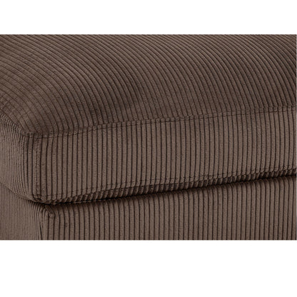 Upholstered Rectangle Ottoman - Brown