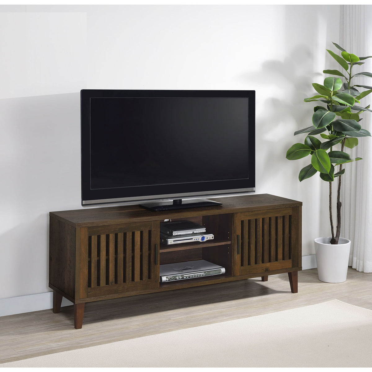 Jenine - 2 Door 60" TV Stand - Brown