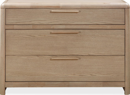 Furano - Three Drawer Ash Wood Bachelor Chest - Ginger
