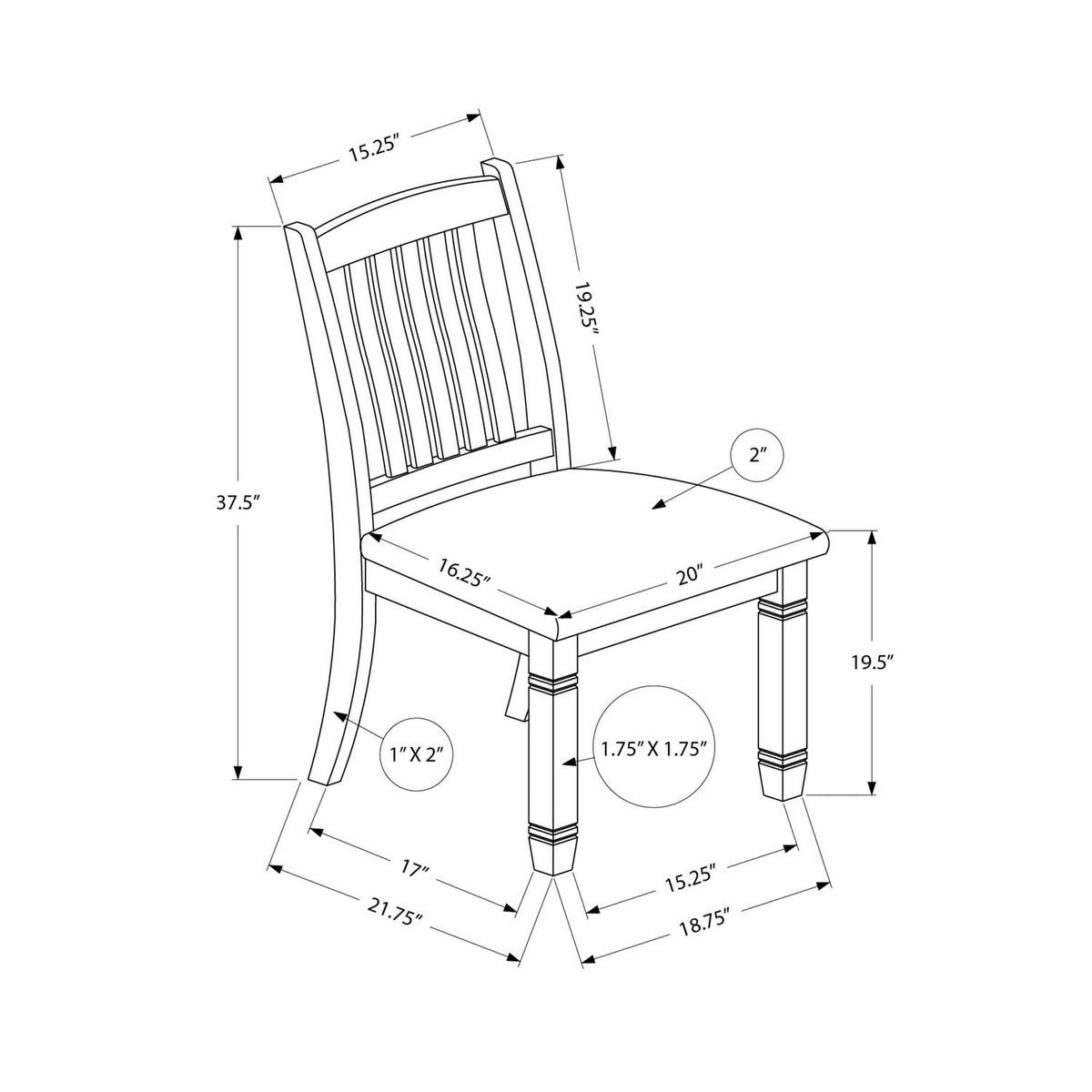 Transitional Dining Chair (Set of 2)