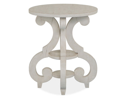 Bronwyn - Round Accent Table - Alabaster