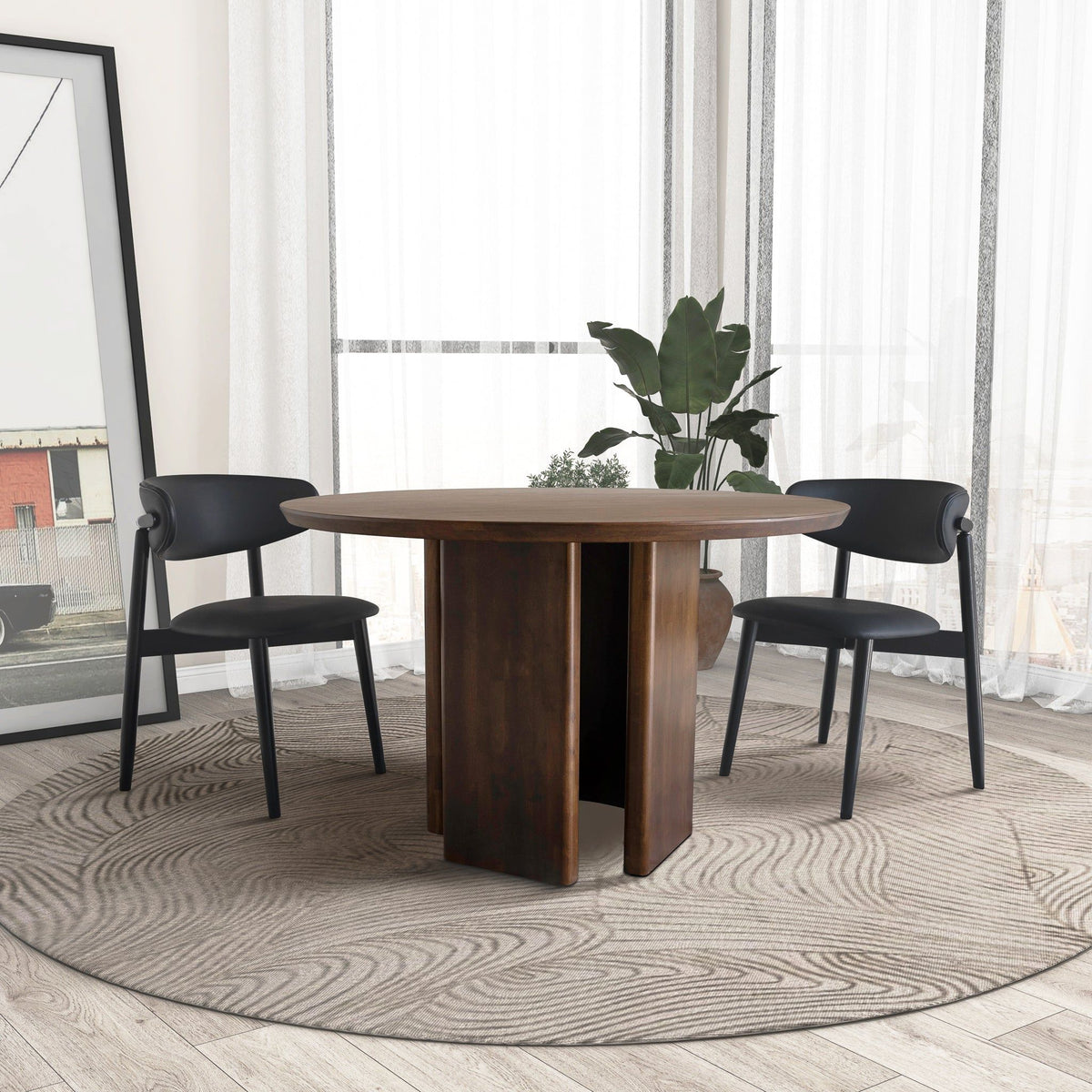 Alden - Round Dining Table - Walnut