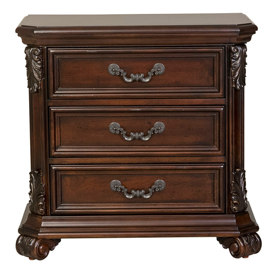 Messina Estates - 3 Drawer Nightstand - Cognac