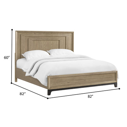 King Panel Bed - Brown