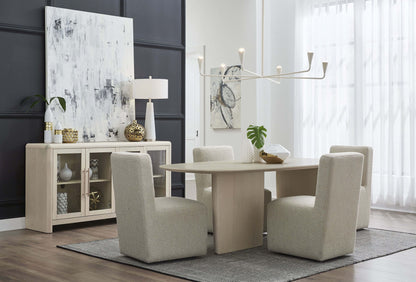 Liv - Fully Upholstered Dining Chair (Set of 2) - Brun Boucle