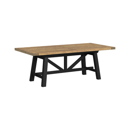 Hendricks - Trestle Table - Rustic Wheat / Raven