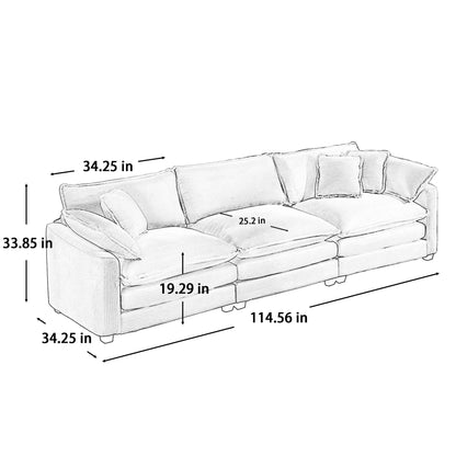 Elegant Oversized Sectional Sofa Set With Deep Seats And Flexible Layout