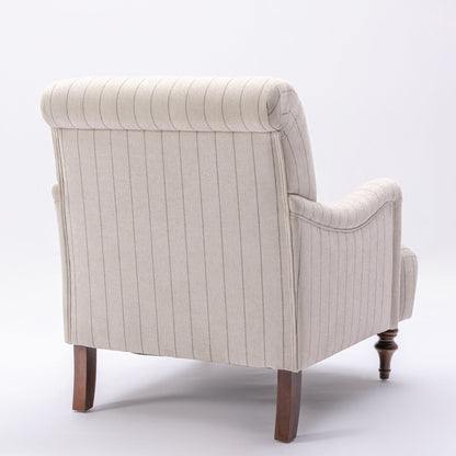 Sylvia - Striped Arm Chair - Natural