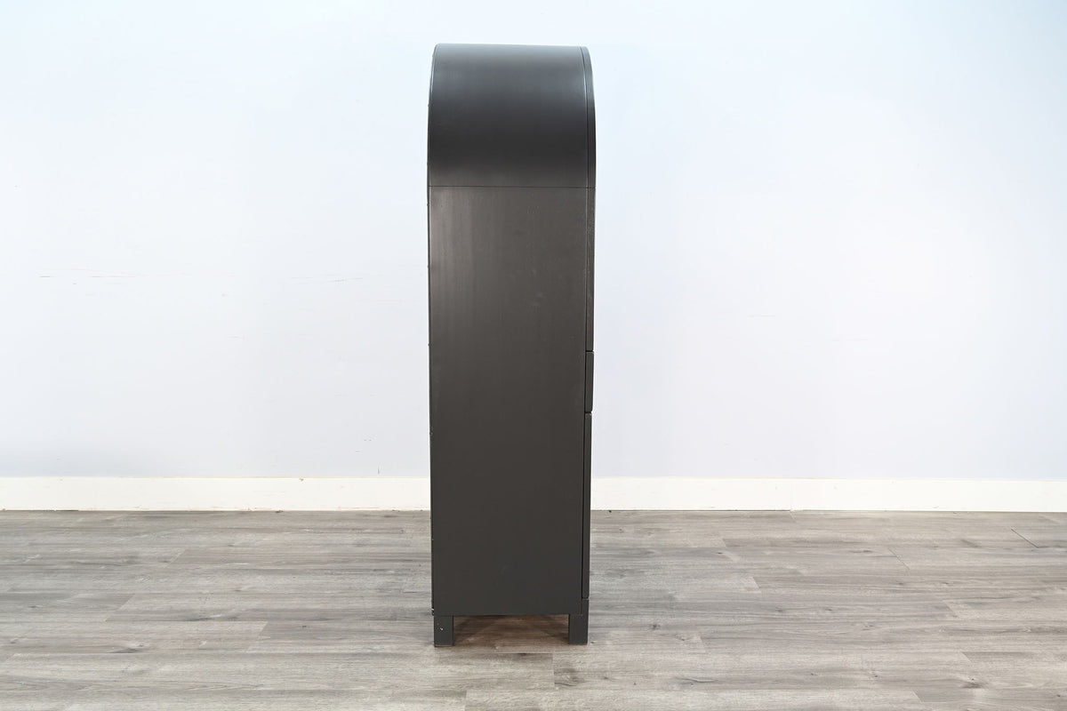 Arched Wine Bar Cabinet - Black Magic