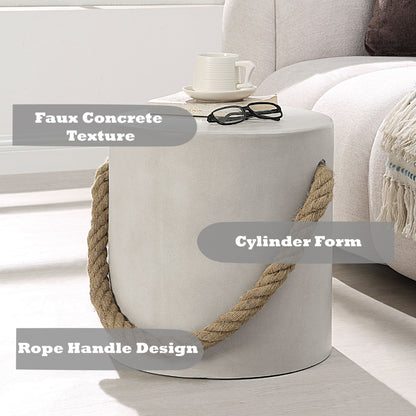 Gene - Fiber Concrete Accent Table - Gray
