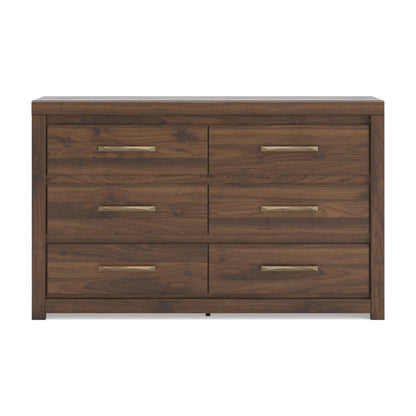 Janfyn - Six Drawer Dresser - Brown