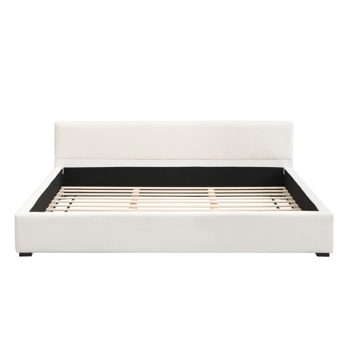 Elegant Wide Edge Bed With Soft Upholstered
